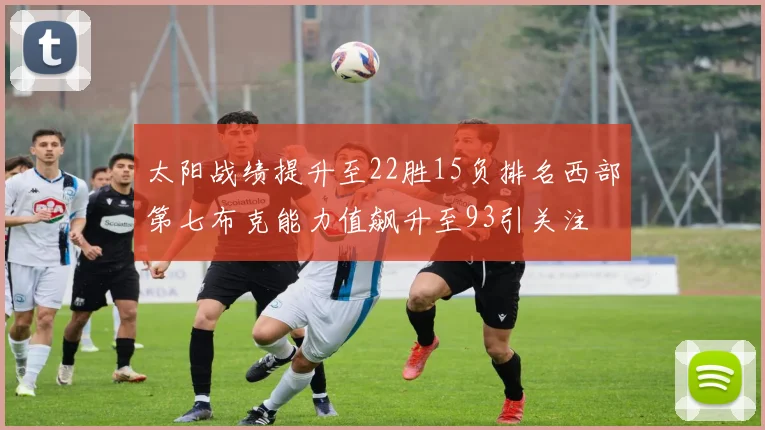 太阳战绩提升至22胜15负排名西部第七布克能力值飙升至93引关注