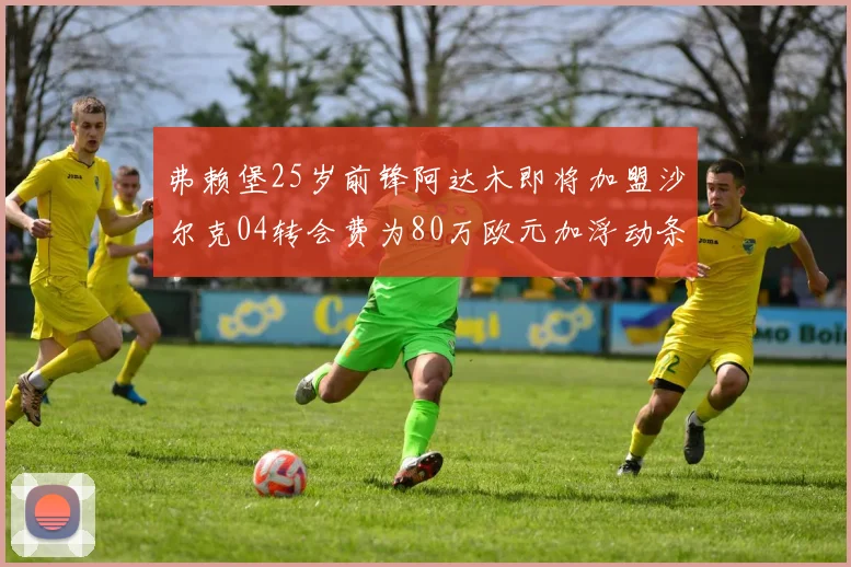 弗赖堡25岁前锋阿达木即将加盟沙尔克04转会费为80万欧元加浮动条件